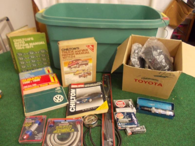 lot 83 image: Tote Bin Full Of Automotive Related...