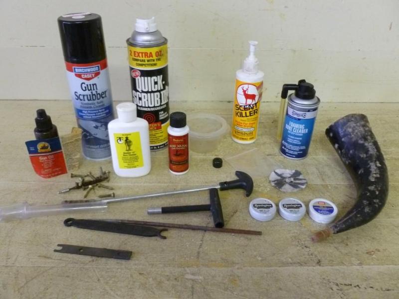 lot 28 image: Large lot of black powder cleaning ...