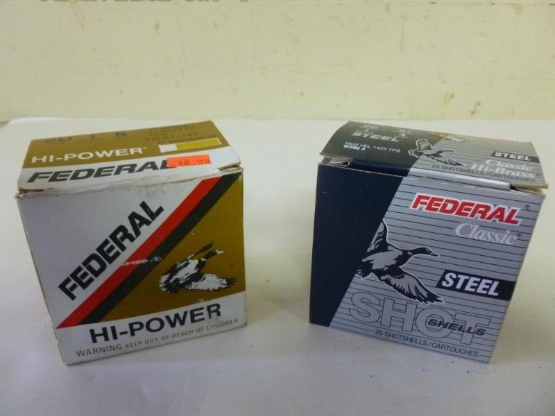 lot 43 image: Two boxes of Federal 20 gauge shotg...