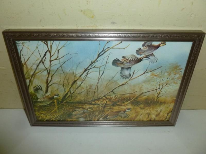 lot 70 image: Killen - Quail, metal framed print ...