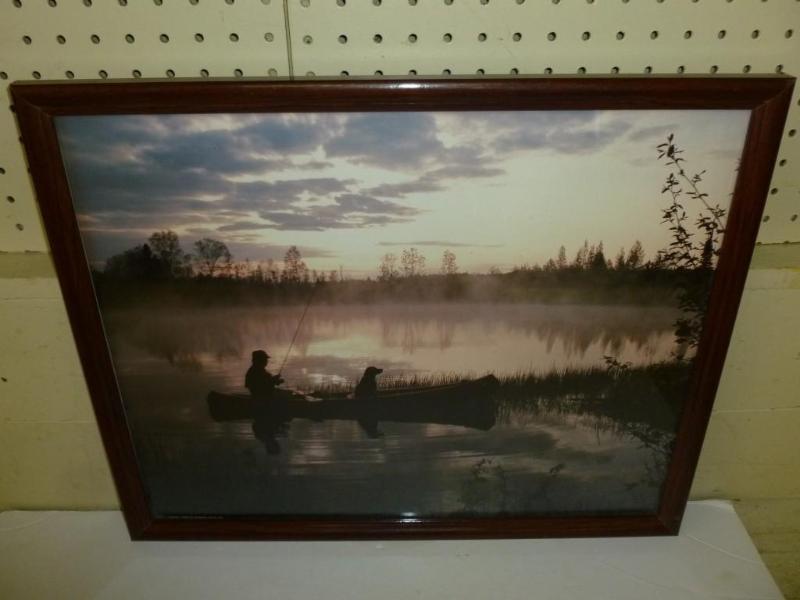 lot 72 image: Beautiful - Man And Dog Fishing Wit...