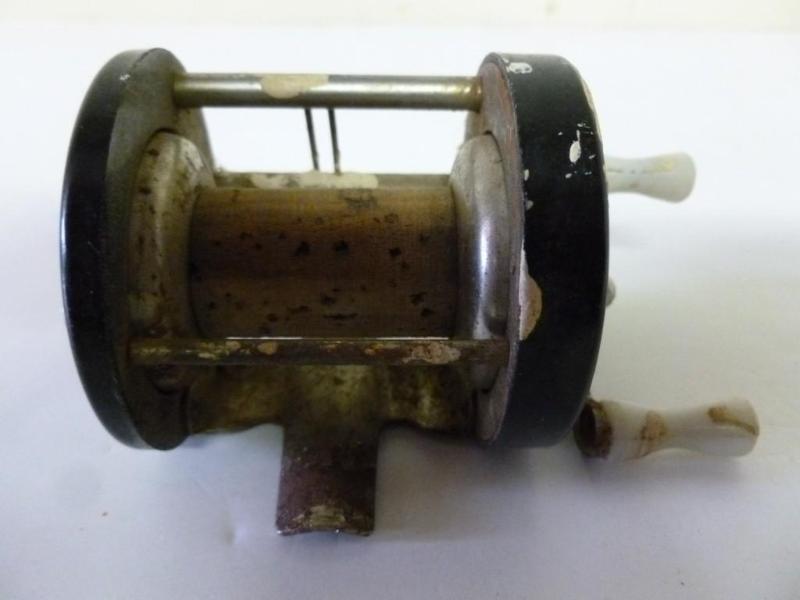 lot 96 image: Vintage bait caster fishing reel, h...
