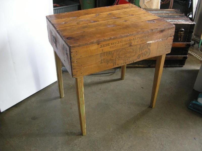 lot 16 image: Antique look table from 1898 box