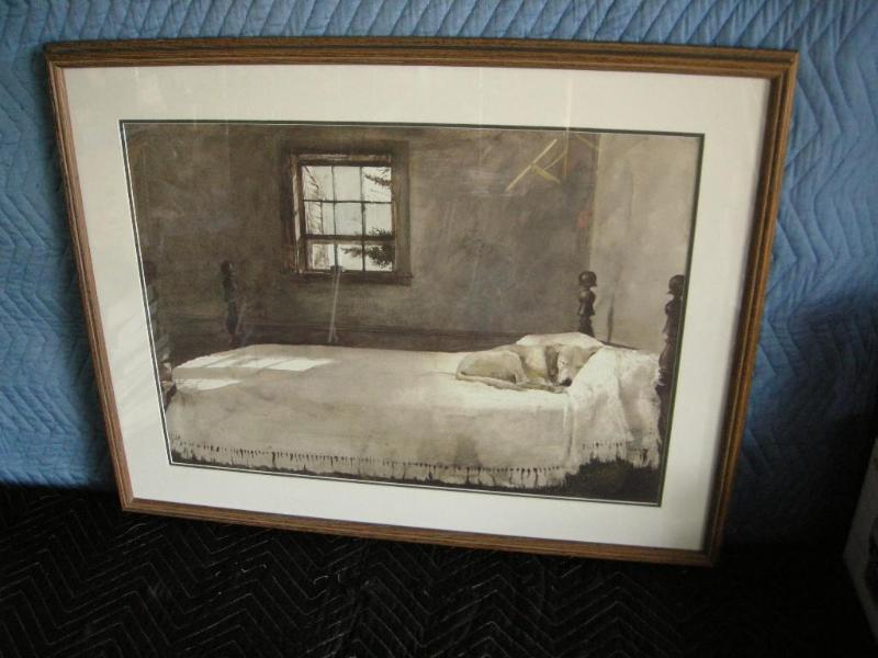lot 87 image: Framed Matted Dog Print