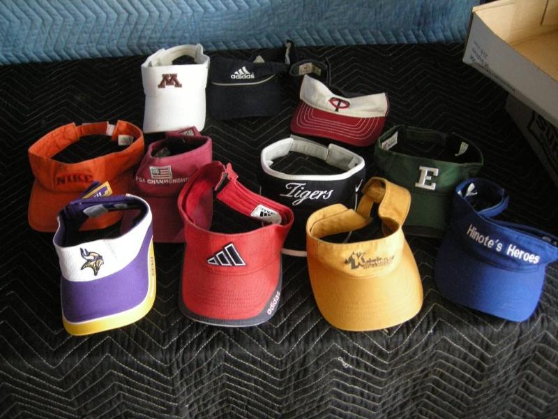 lot 97 image: Group of golf visors