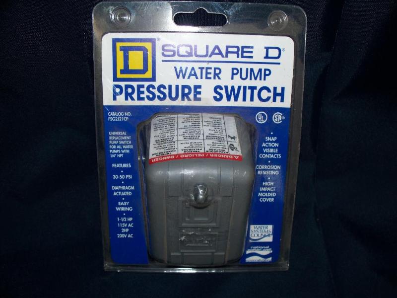 Square D water pump pressure switch...