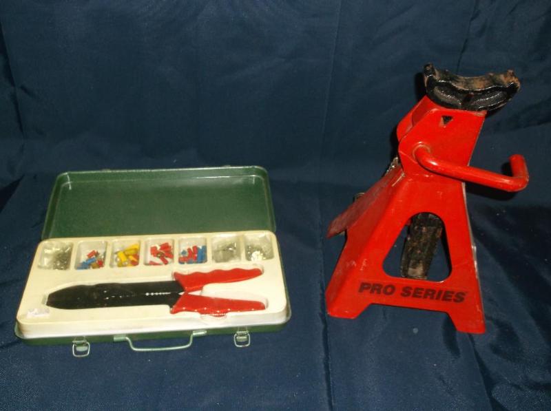 wire stripper kit and jack stand...