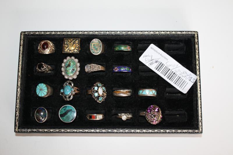 lot 15 image: Sterling Rings