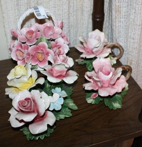 lot 175 image: Capodimonte porcelain &nbspflower ...