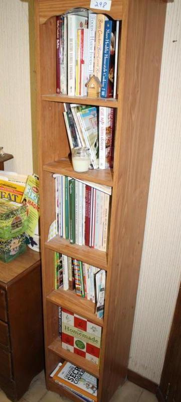 lot 298 image: All Books on shelf-Various cookbook...