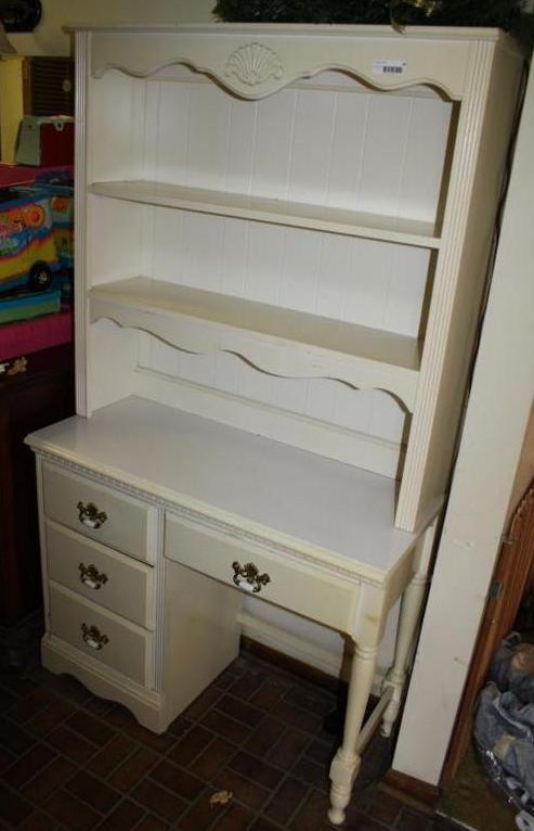 lot 35 image: Desk and book shelf with books...
