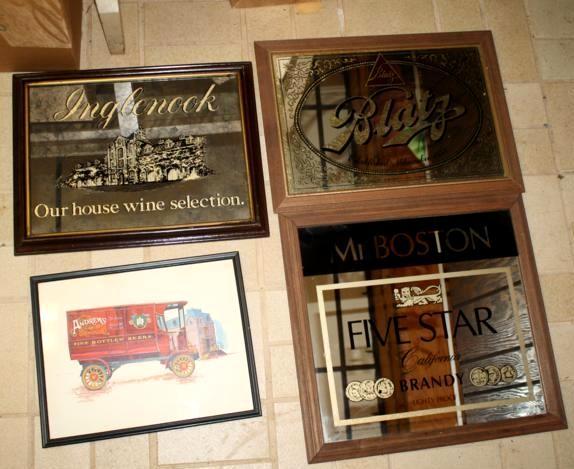 lot 73 image: Mirrored Blatz bar sign 14 x 20, In...
