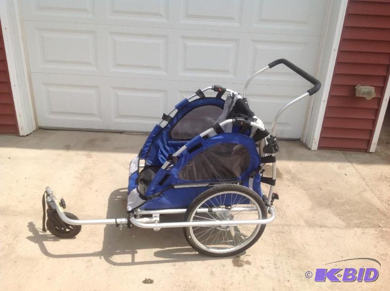 Bike pull behind cart which also ...