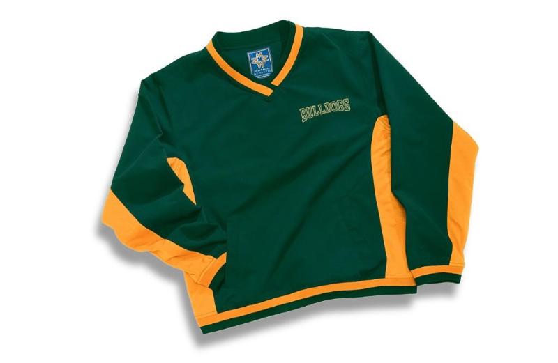 12 Green and Gold Pull Over Jackets...