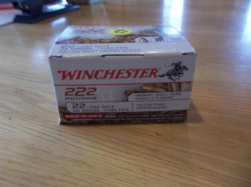 Winchester 22 Long Rifle -222 round...