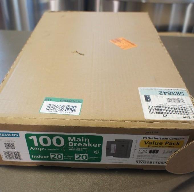 lot 12 image: New in Box Siemens 100 Amp Main Bre...