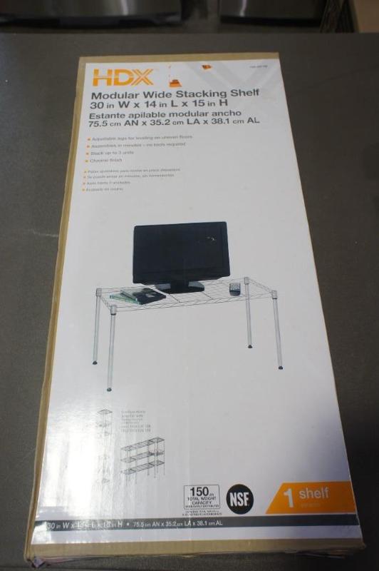 lot 18 image: New in Box HDX Modular Stacking She...