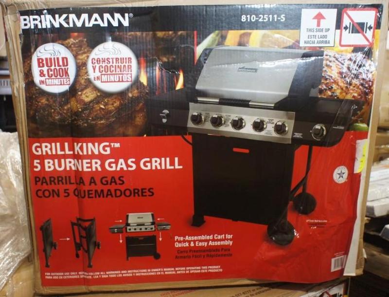 lot 2 image: Brinkmann Gas Grill. Model #810-251...