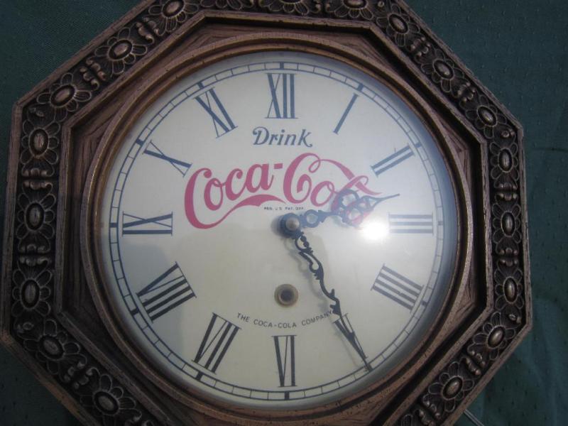 lot 107 image: Coca-Cola Clock 18 x 12 June 2 1978...