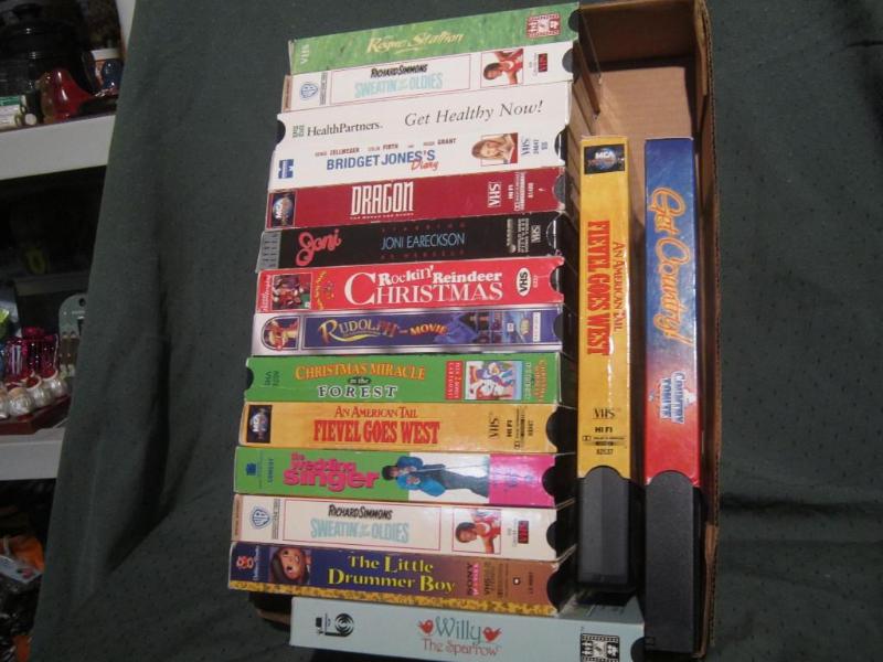 lot 124 image: Box of 16 VHS ...