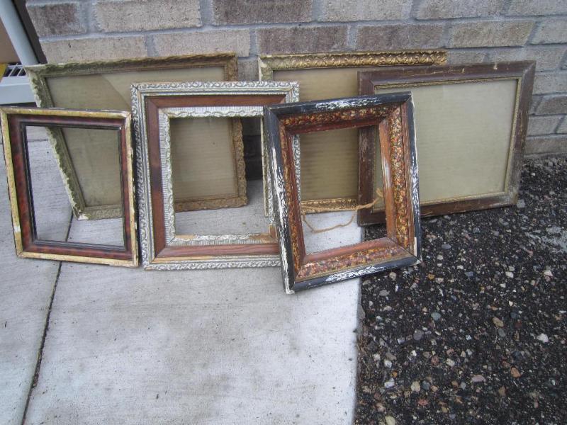 lot 158 image: 6 Old Frames appox 14 x 16 largest ...