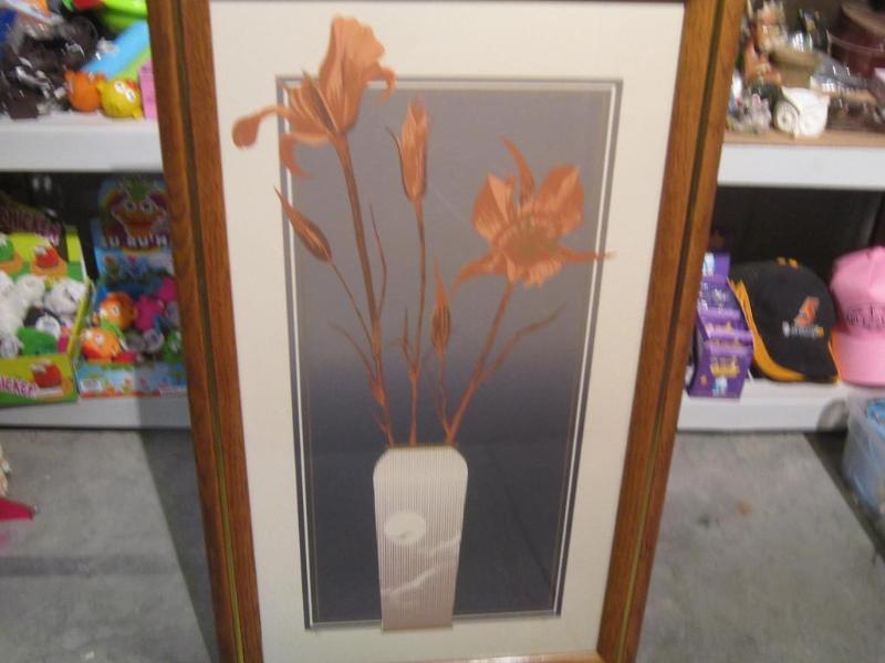 lot 179 image: Oak Frame Picture 20 x 34...