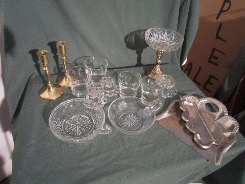 lot 182 image: &nbspMisc Glassware and candlehold...