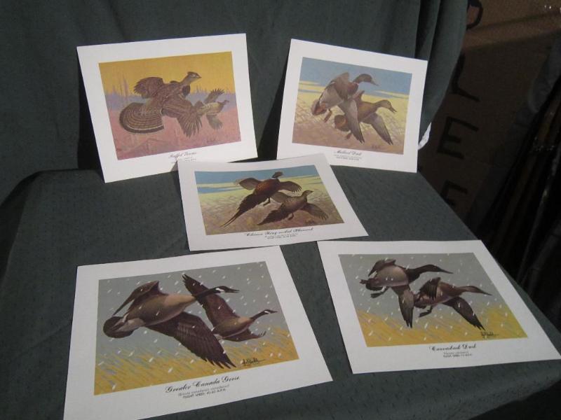 lot 211 image: 5 Les Kouba Prints ...