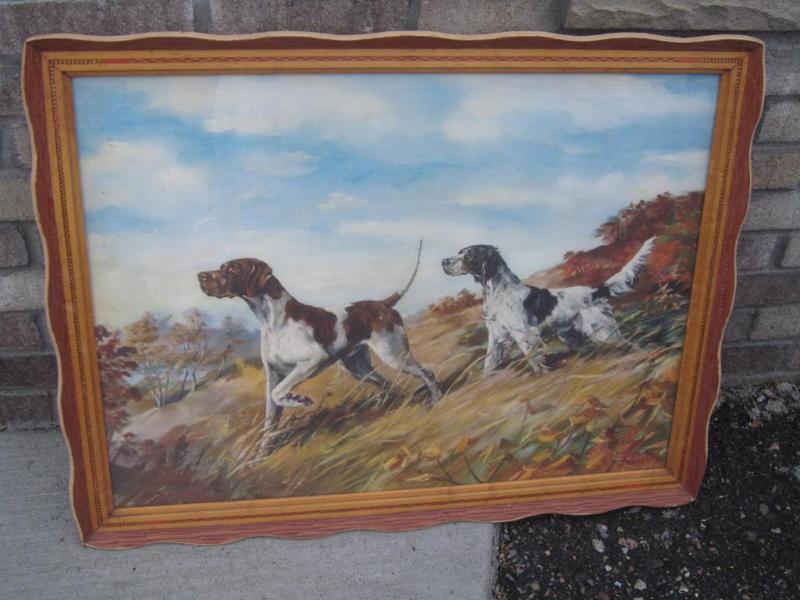 lot 228 image: Large Dog Picture&nbsp Approx 30 x...