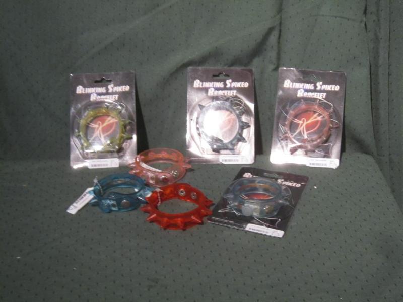 lot 249 image: Blinking Spiked Bracelets NEW &nbs...