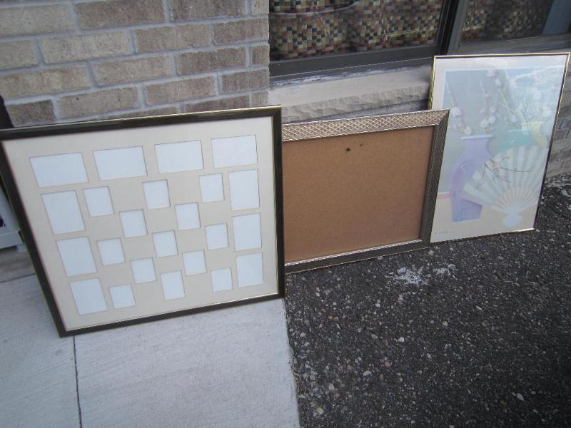 lot 269 image: 3 framed items 28 x 26 Multi pic 22...