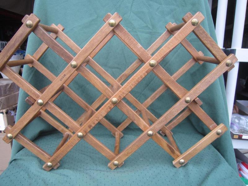 lot 34 image: Wood Wine Rack ...