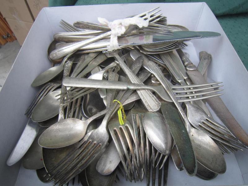 lot 49 image: Misc Silverware some silverplated m...