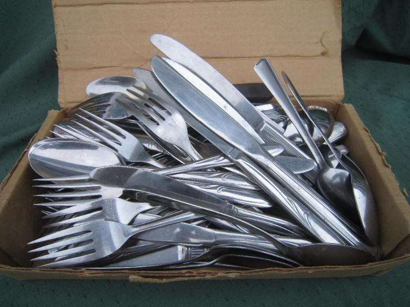 lot 50 image: Misc Stainless Silverware...
