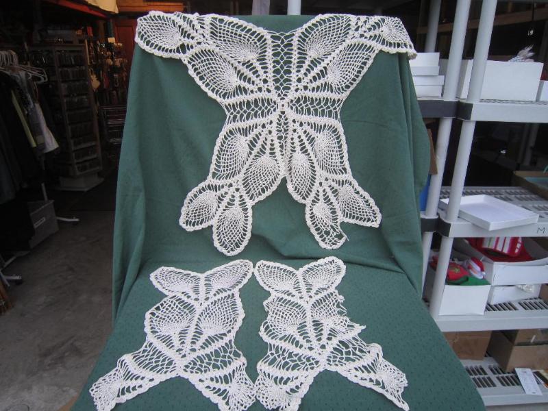 lot 83 image: Crochet Chair&nbsp Back and Arm Co...