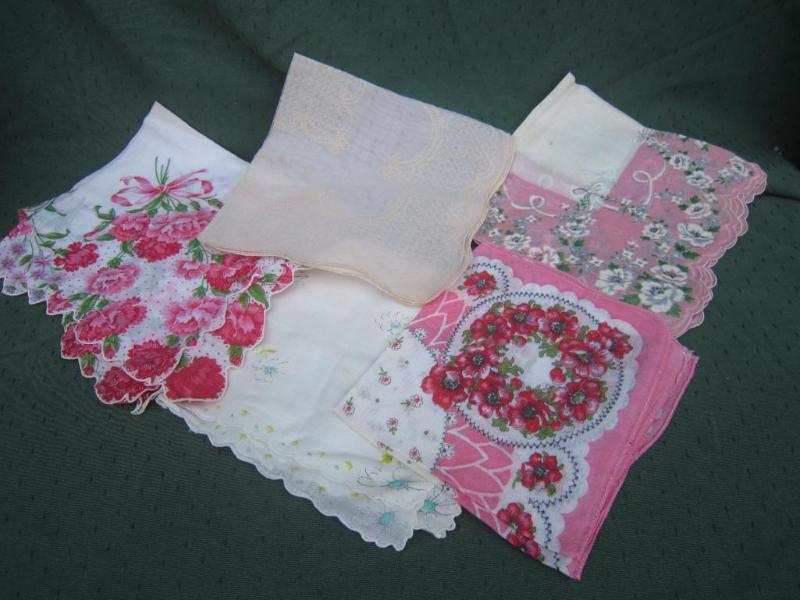 lot 92 image: 5 Old Hankies...