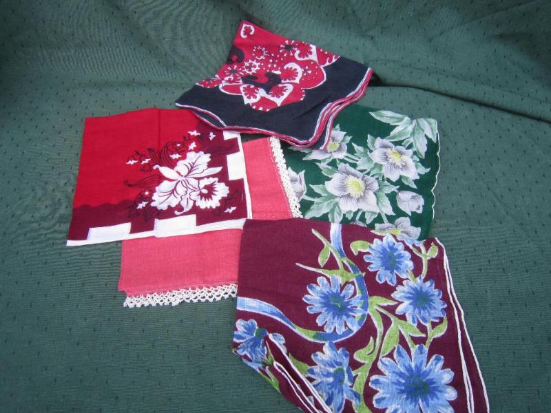 lot 93 image: 5 Old Hankies...