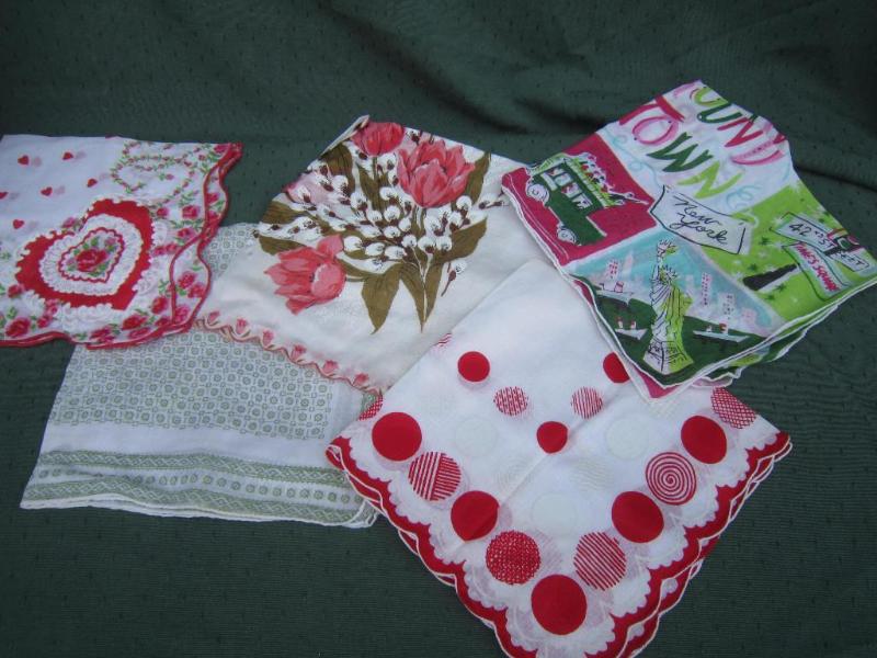 lot 94 image: 5 Old Hankies...