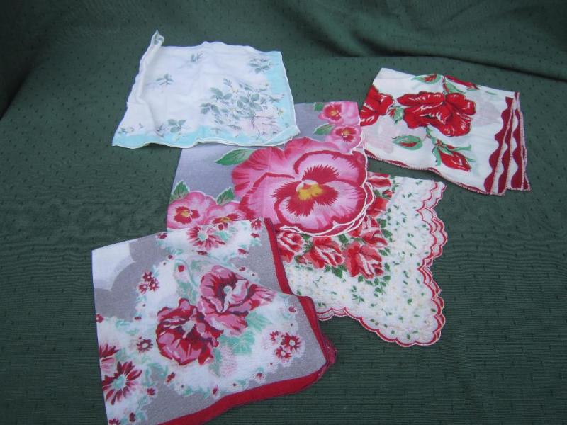 lot 96 image: 5 Old Hankies...