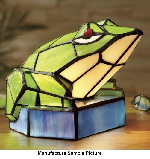 lot 105 image: Frog Lamp -&nbspBeautiful stained ...