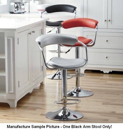lot 112 image: Black Arm Style Bar Stool -&nbspAs...