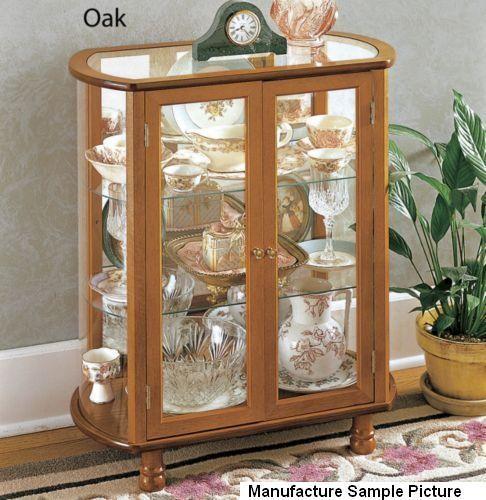 lot 118 image: Curved Oak Curio Exclusive -&nbspG...