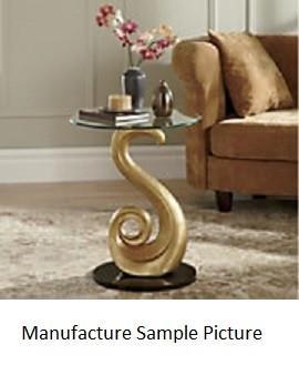 lot 126 image: Gold Swirl Table -&nbspIts swan-li...