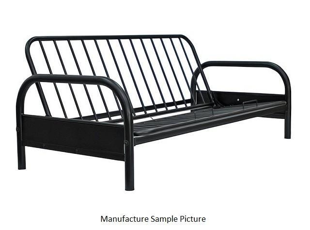 lot 143 image: Black Metal Futon Frame -&nbspSofa...
