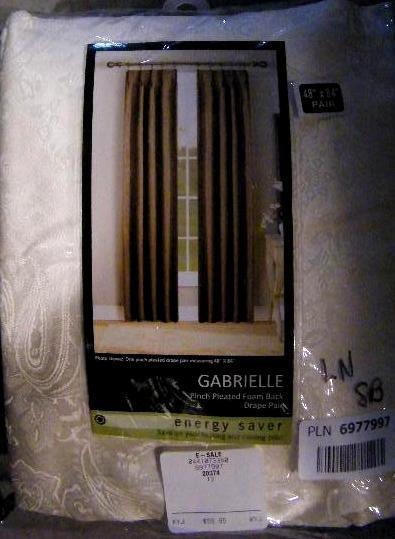 lot 184 image: Pair of 48" x 84" Drapes ...