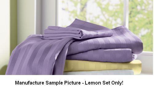 lot 185 image: California King Sheet Set - Lemon c...