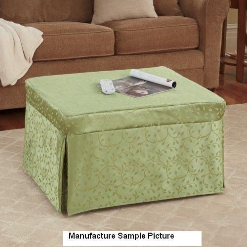 lot 197 image: Green Leaf Ottoman Sleeper - Ottoma...
