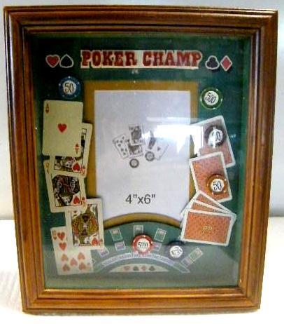 lot 206 image: Poker Champ Shadowbox Picture Frame...