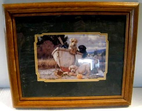 lot 218 image: Framed Matted Picture - Jim Lamb - ...