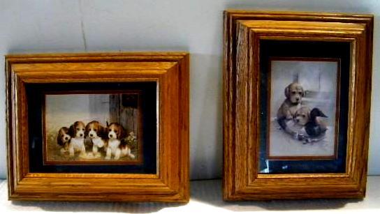 lot 220 image: Two Framed Matted Pictures - Both M...